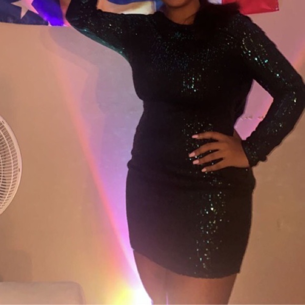 Emerald green open back dress. Absolutely beautiful dress. Wore it once.